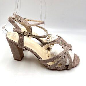 Touch Ups Womens Size‎ 8 Maeve Champagne Strappy Dress Sandals Heels Shoes